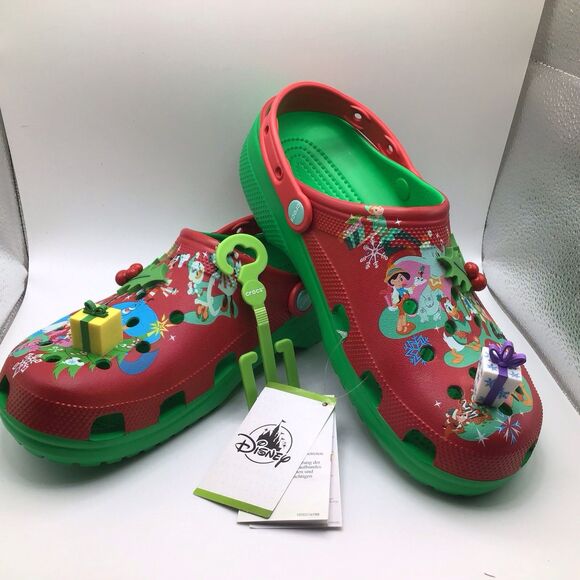 Crocs Disney Classic Christmas Clog 209363 3E8 Red Green Men\'s 11 EUR 45-46 main image 4